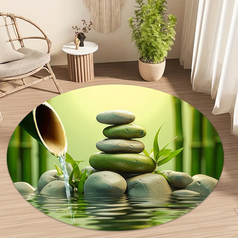 Wellness Spa With Hotel - Zen Bambu Taş Su Akışı Yuvarlak