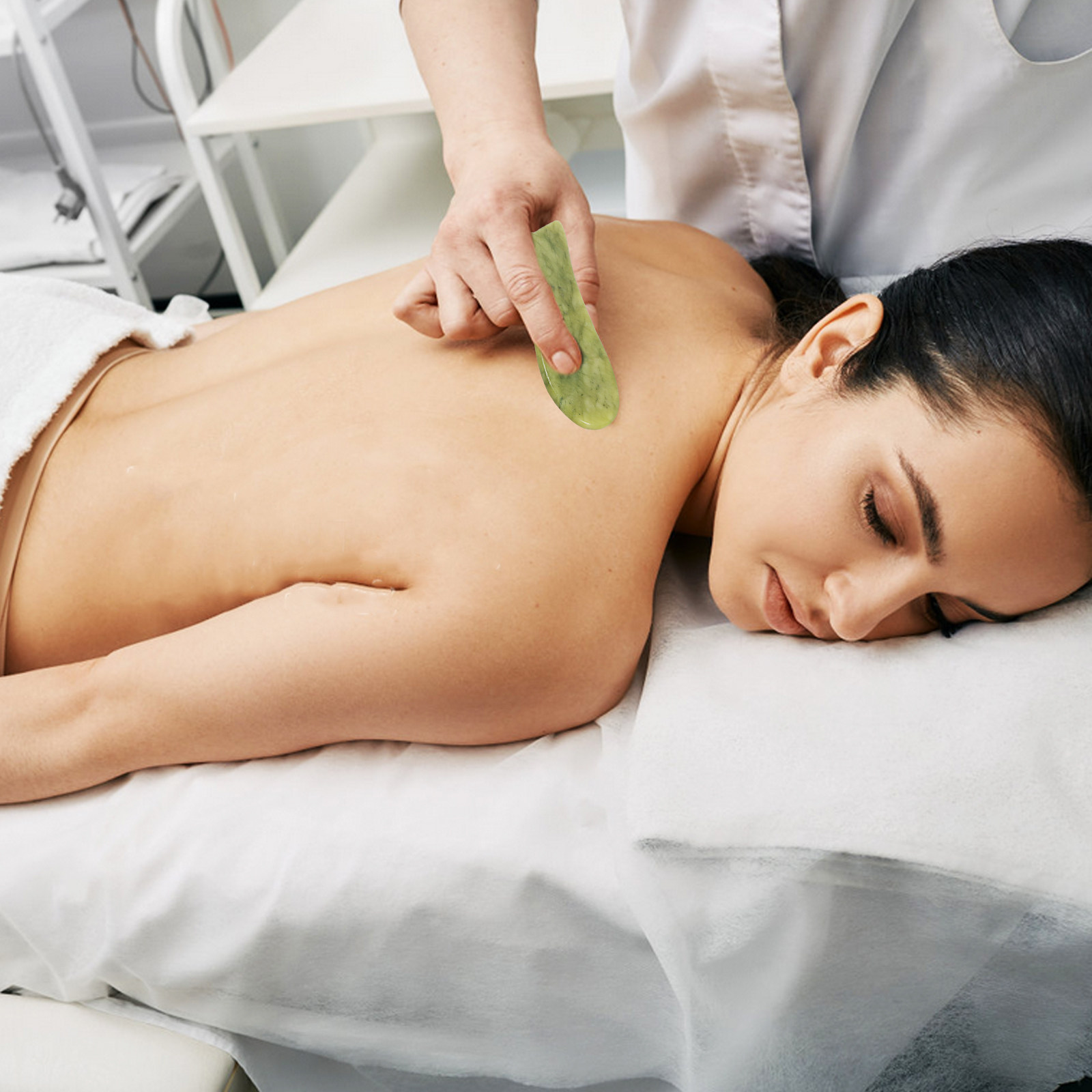 2 adet doğal yeşim Gua Sha kaz - Spa Wellness Massage incelemesi ve fiyatı
